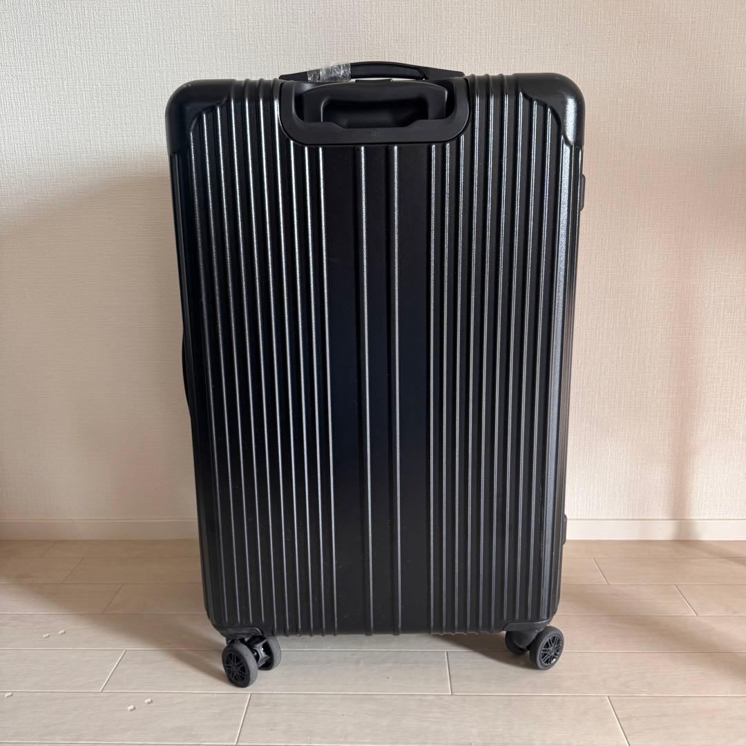 Lサイズ　97L 拡張機能付、ブラック、6-8泊用　スーツケース、キャリーケース