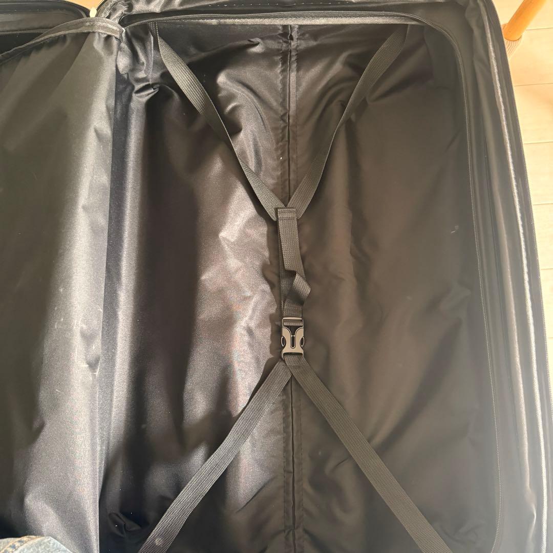 Lサイズ　97L 拡張機能付、ブラック、6-8泊用　スーツケース、キャリーケース