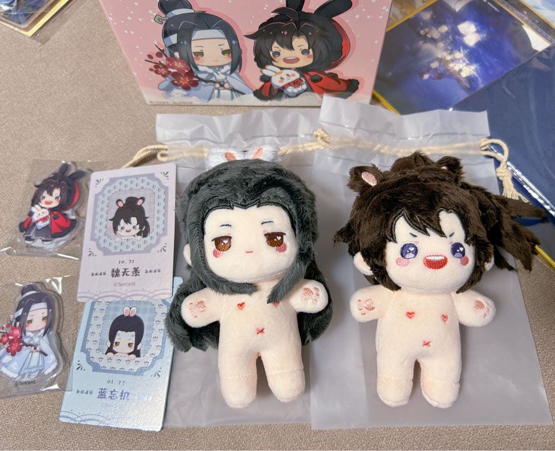 魔道祖師 KAZE 10cm ぬいぐるみ　魏無羨　藍忘機　新品未使用　即発送