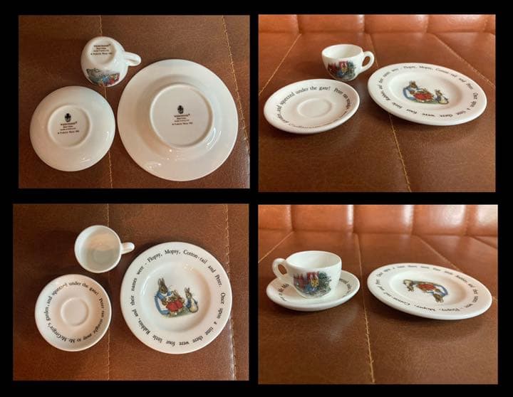 ウェッジウッド　ミニチュア　ピーターラビット　4箱セット　黒壷 