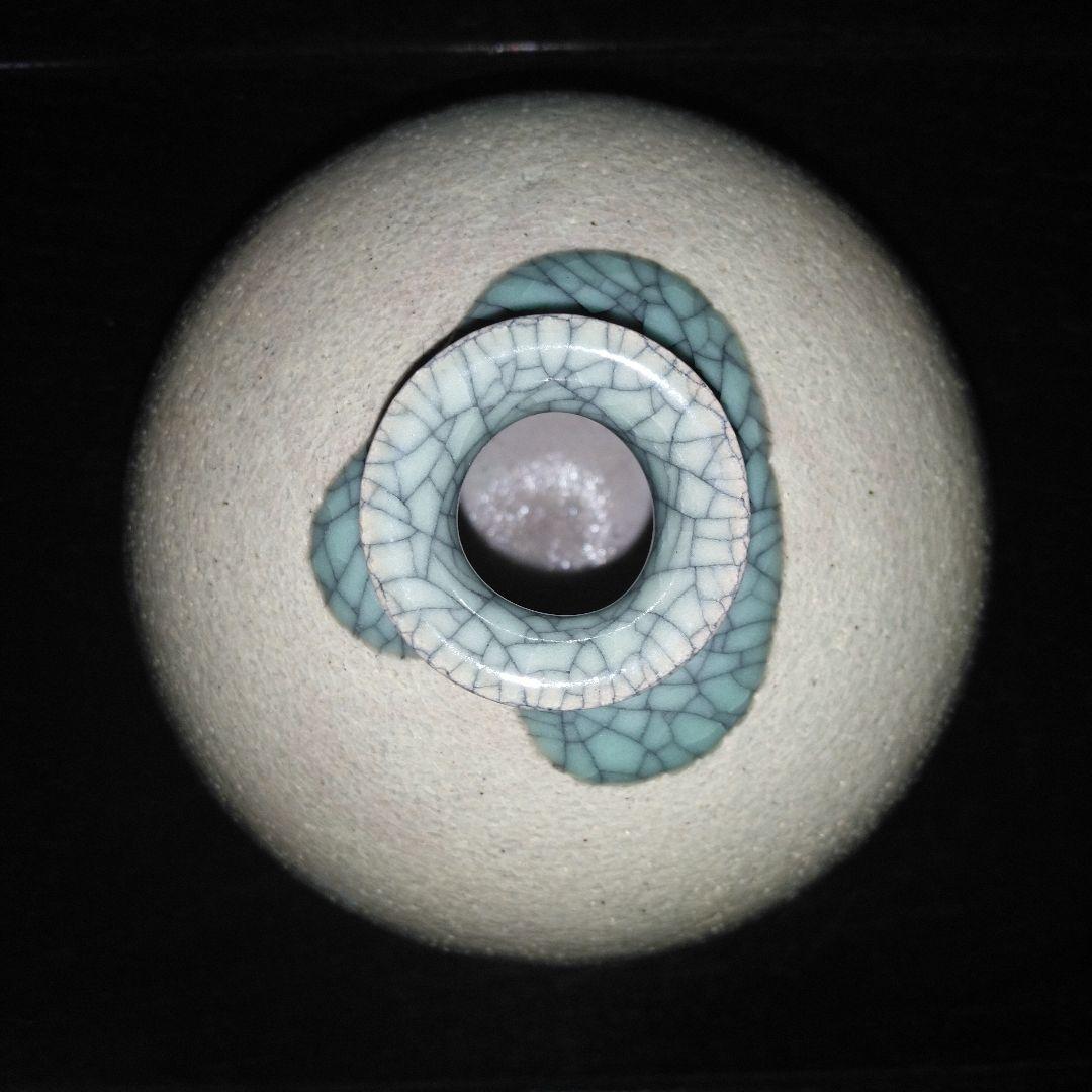 NO651 相馬駒焼　花瓶　田代法橋　馬絵