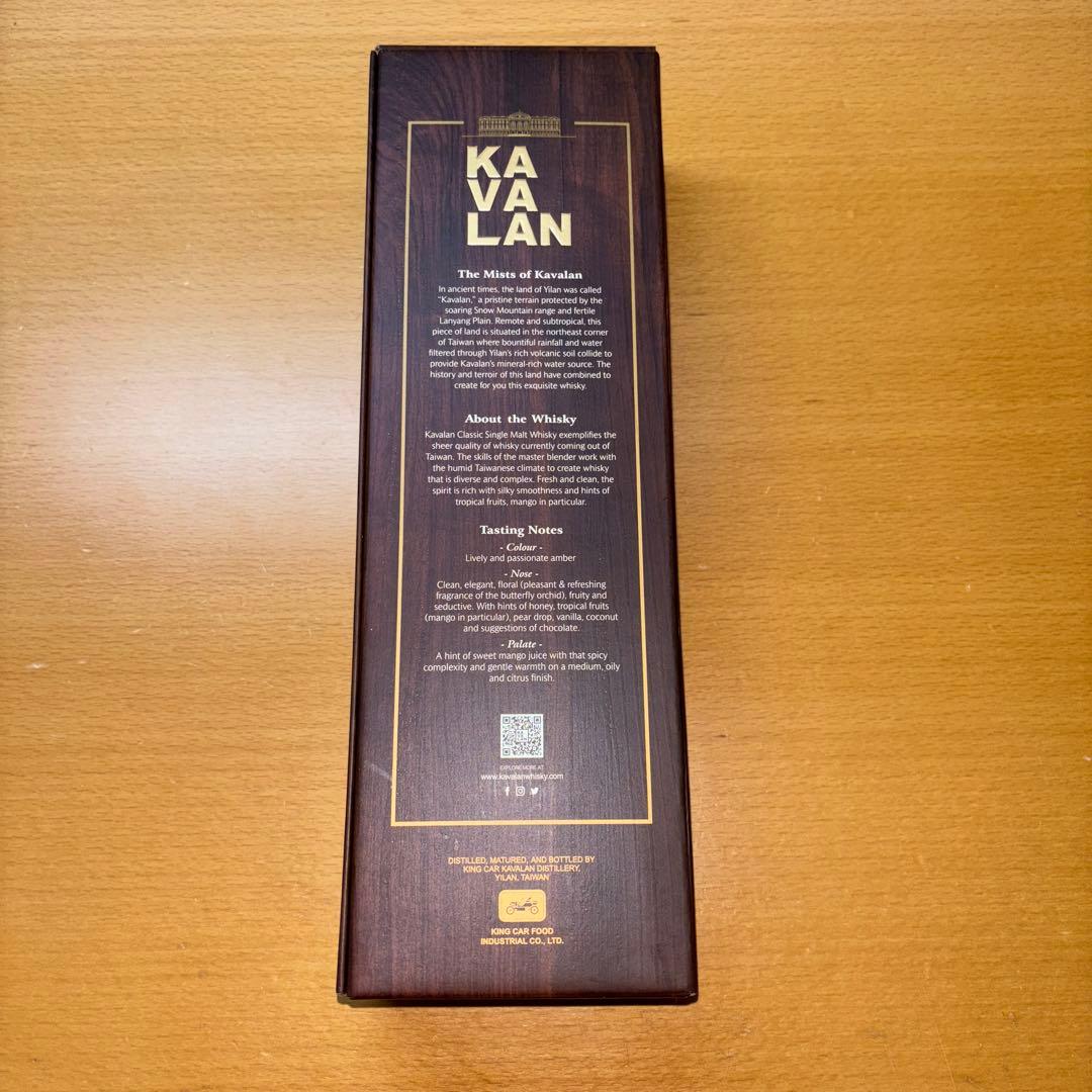 新品KAVALAN CLASSIC SINGLE MALT 1000ml 40%