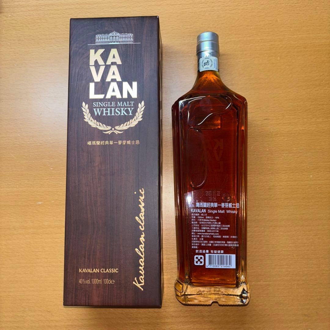 新品KAVALAN CLASSIC SINGLE MALT 1000ml 40%