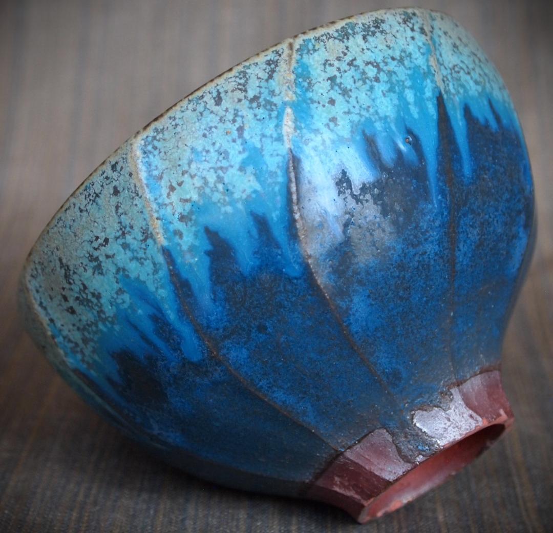 人気作家★金澤尚宜★面取り青茶碗★あよお