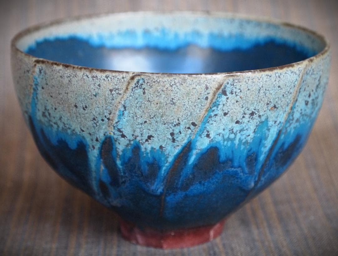人気作家★金澤尚宜★面取り青茶碗★あよお
