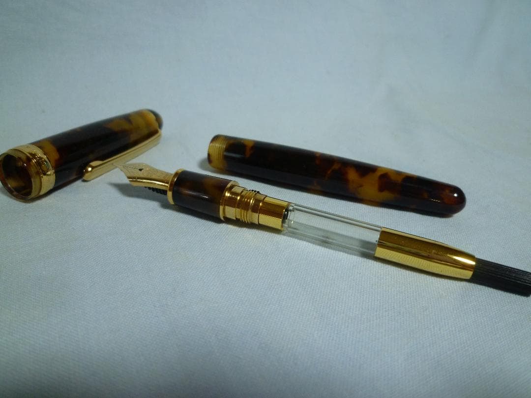 NAKAYA 中屋万年筆 万年筆 セルロイド 鼈甲（べっこう） 細軟