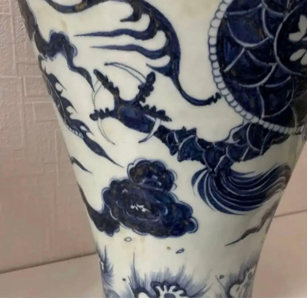 中国　明时代 青花 染付 雲龍紋 大壺 骨董古玩 陶芸古美術