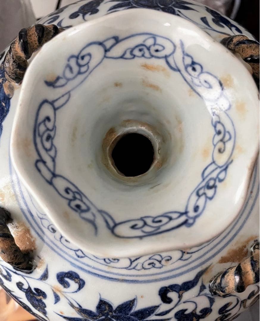 中国　明时代 青花 染付 雲龍紋 大壺 骨董古玩 陶芸古美術
