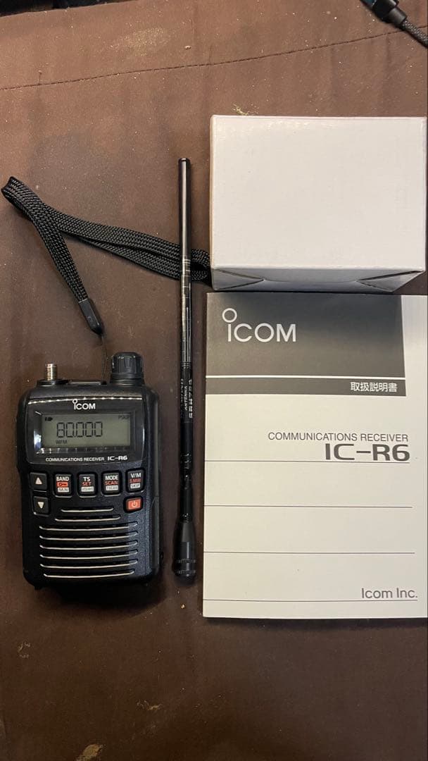 【新品同様】Icom IC-R6 受信機【他社アンテナ】アイコム