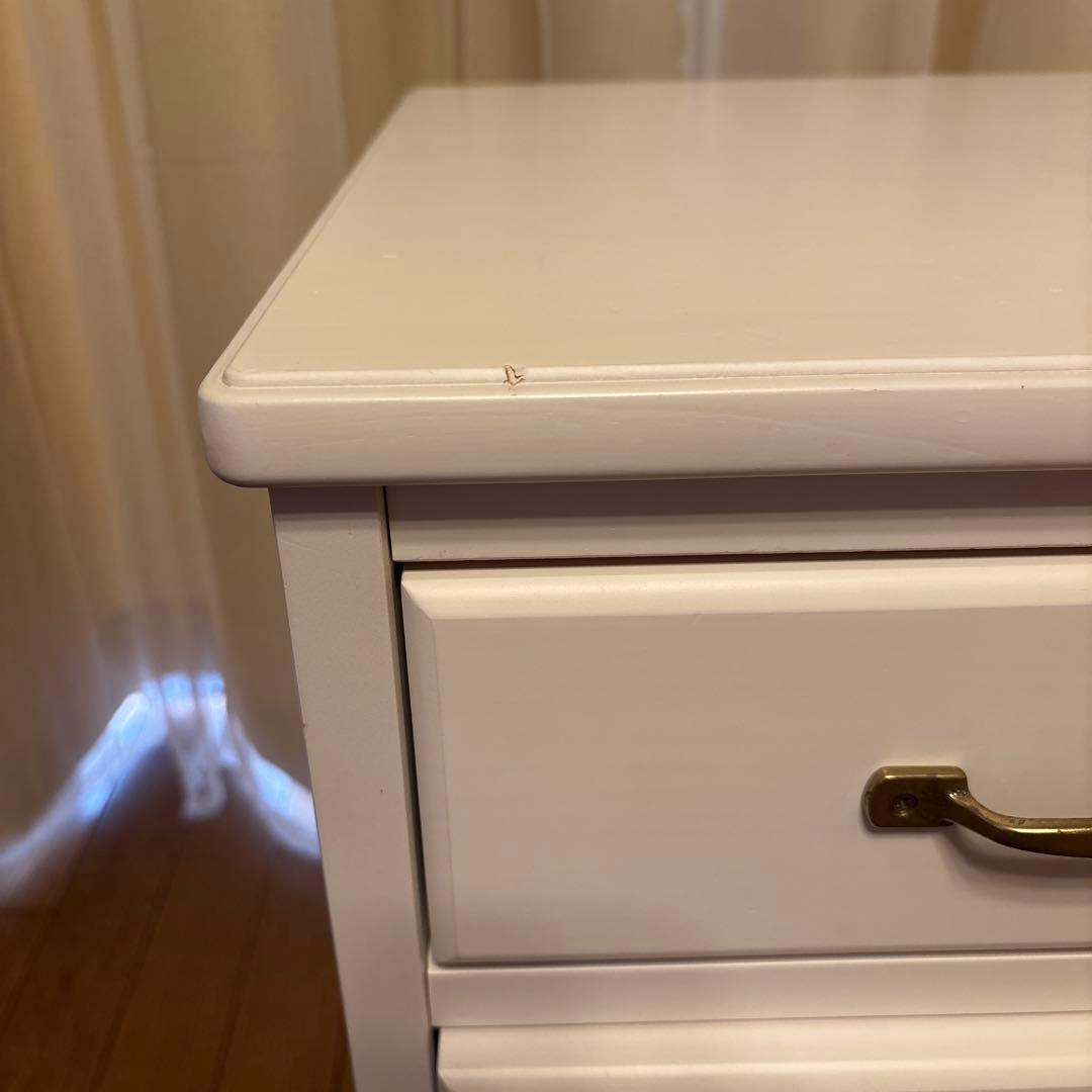 モモナチュラル　デスクワゴン　キャスター付き　ホワイト