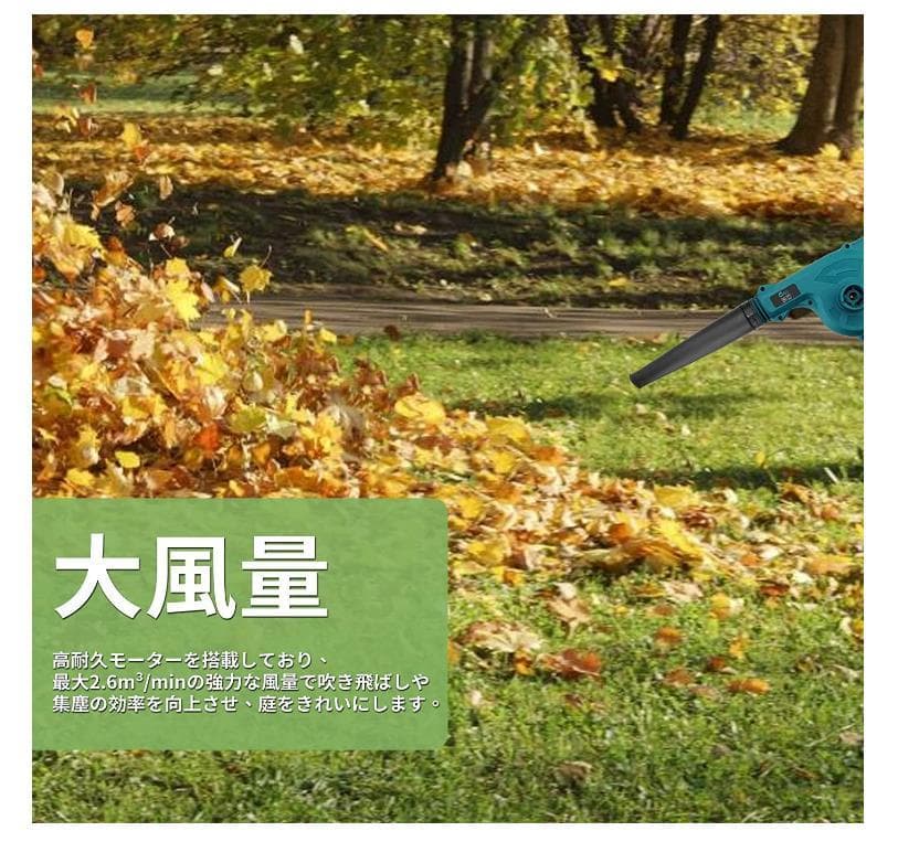 一台二役 ブロワー /大容量(21V,4000mah)バッテリー2個付き/送風機