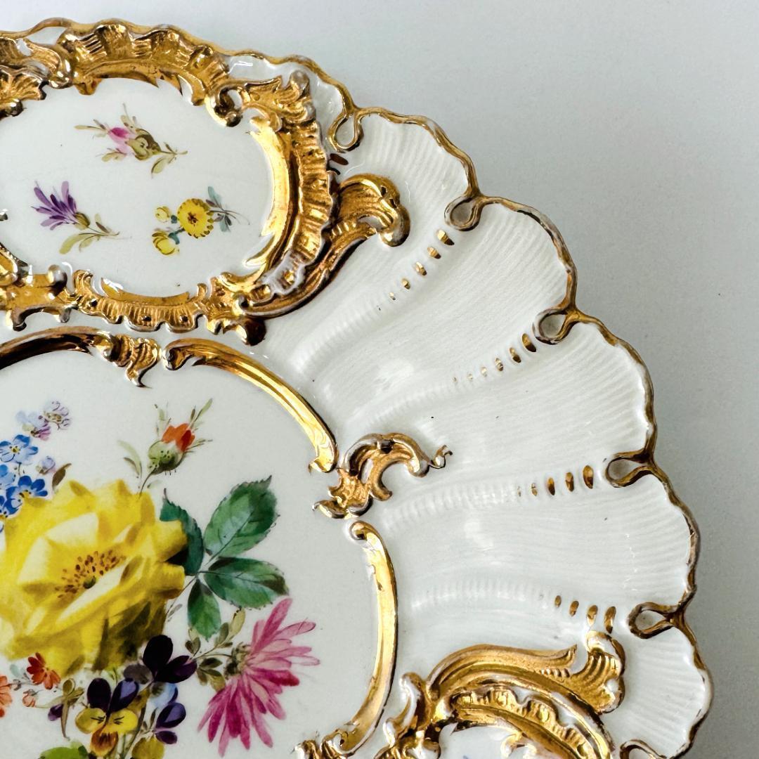 ★マイセン★1級品/プレート/花柄/ゴールド/バラ/プレート/アンティーク