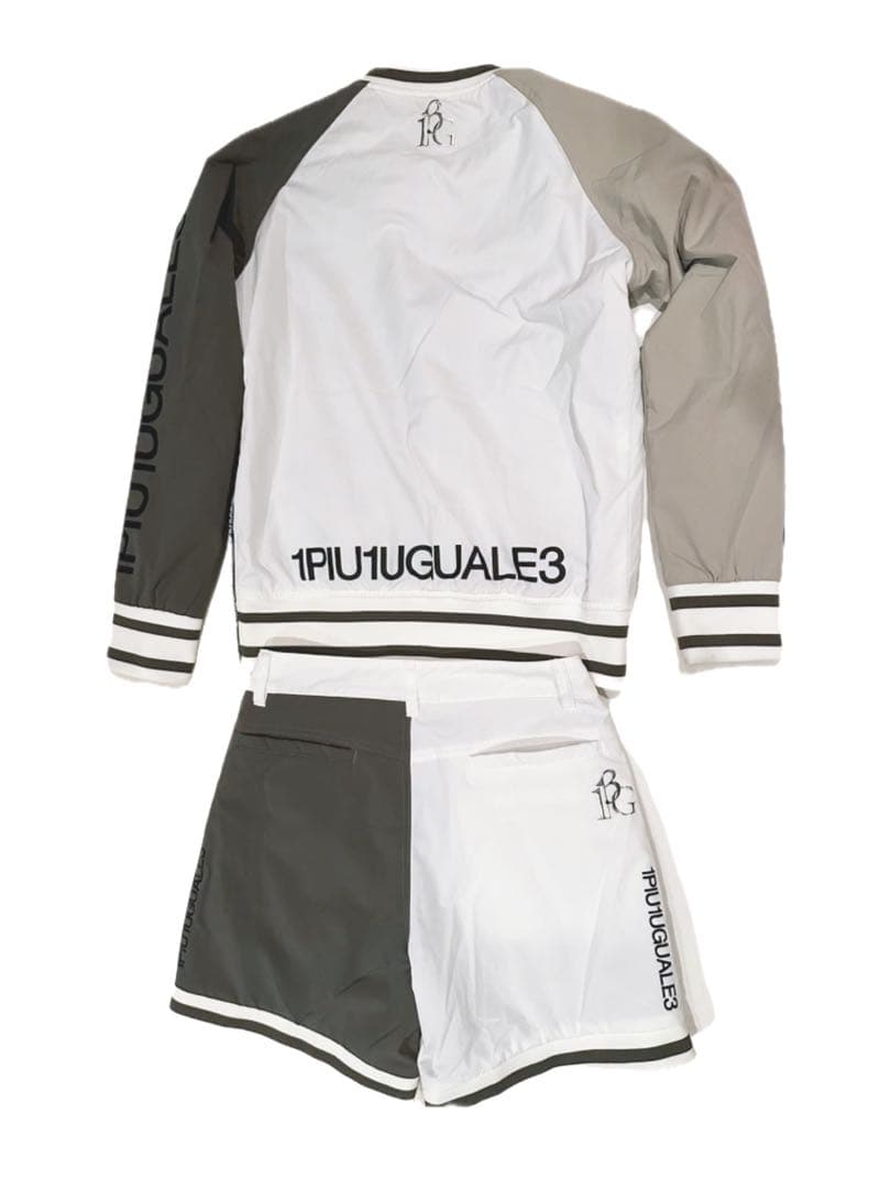 1PIU1UGUALE3 セットアップ ホワイト/グレー