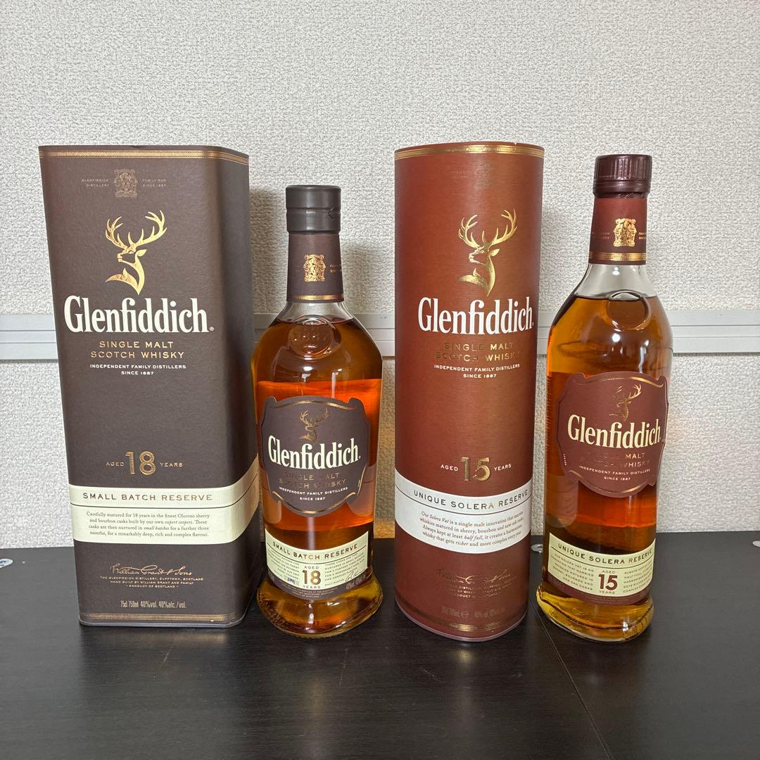 旧ラベルグレンフィディック18年15年2本セット