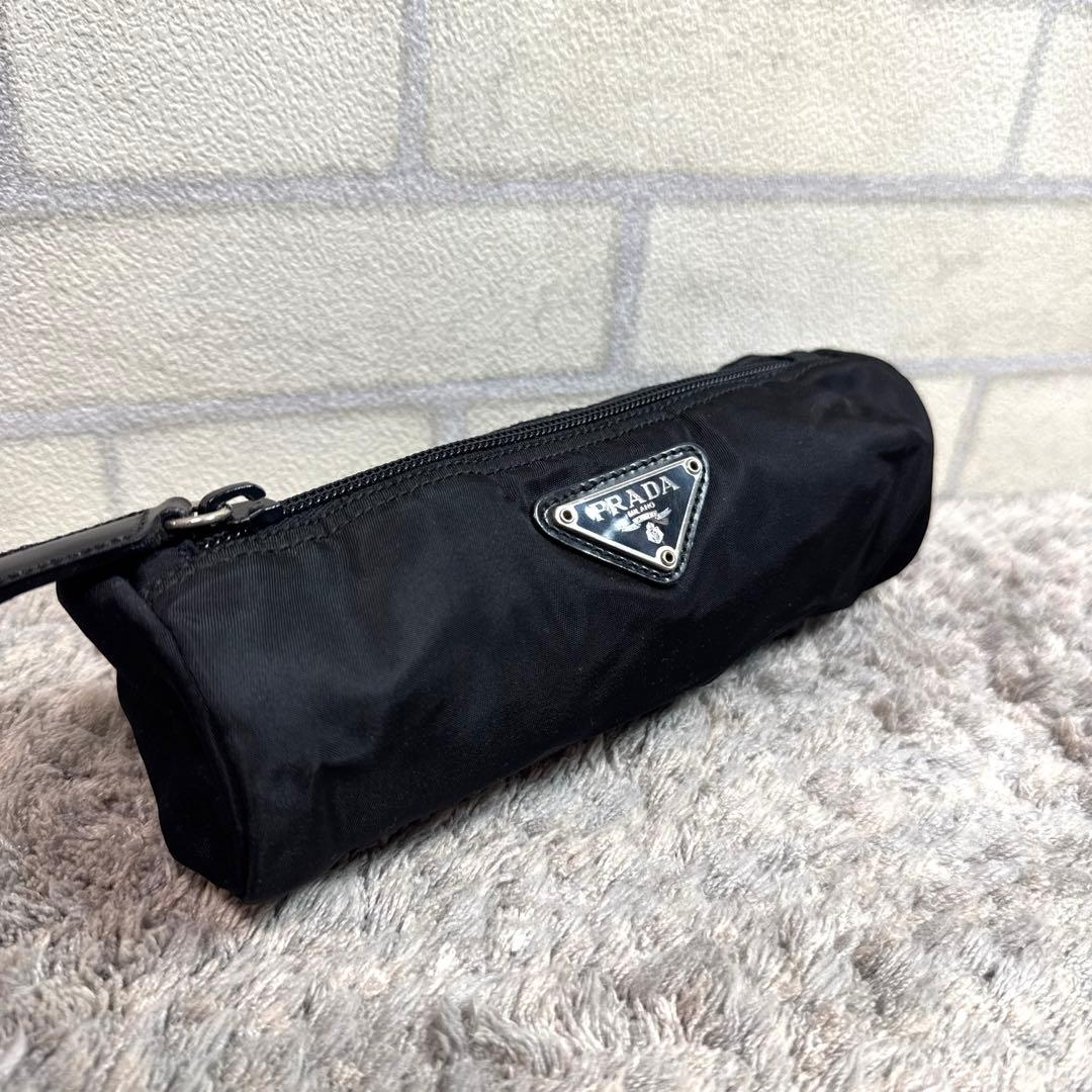 【極美品】PRADA プラダ ポーチ 化粧ポーチ ペンケース 小物入れ ブラック
