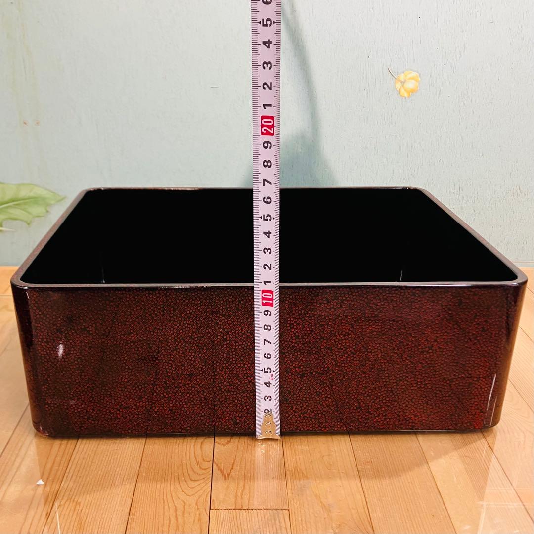 津軽塗の七々子塗　文箱