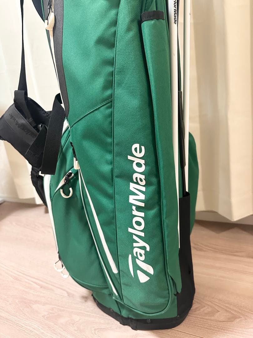 【美品】TaylorMade スタンド式ゴルフバッグ グリーン【男女兼用】