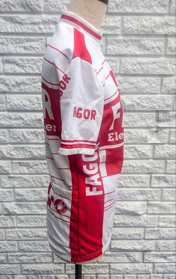 希少イタリア製 Castelli 男性用レトロ サイクルジャージ デッドストック