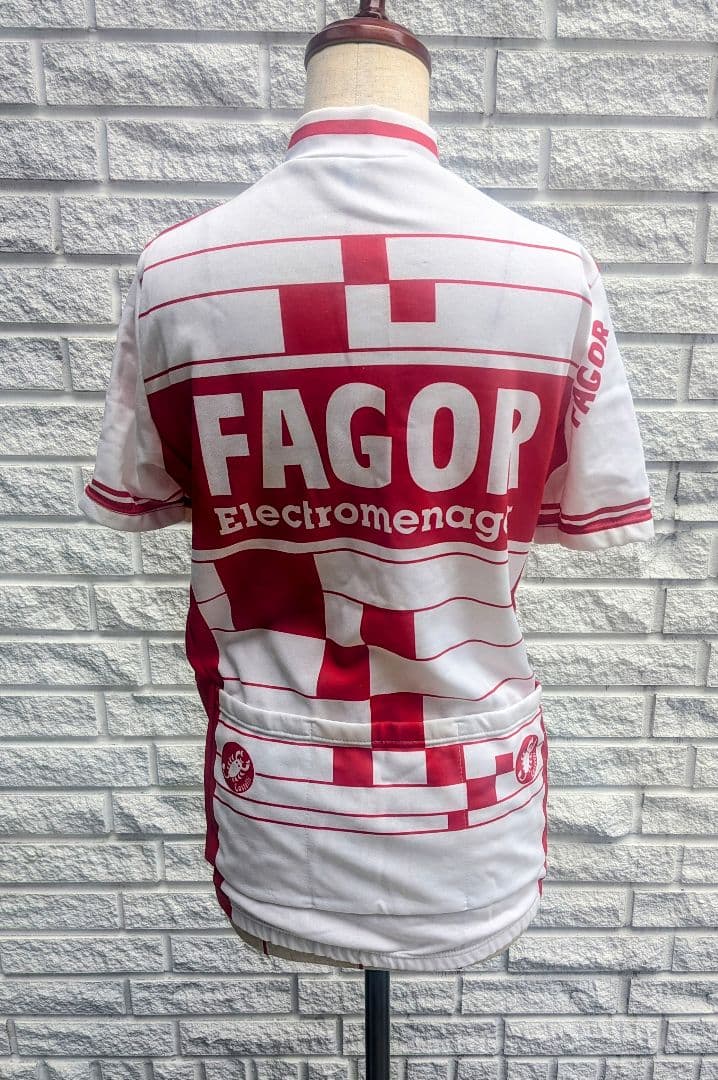 希少イタリア製 Castelli 男性用レトロ サイクルジャージ デッドストック