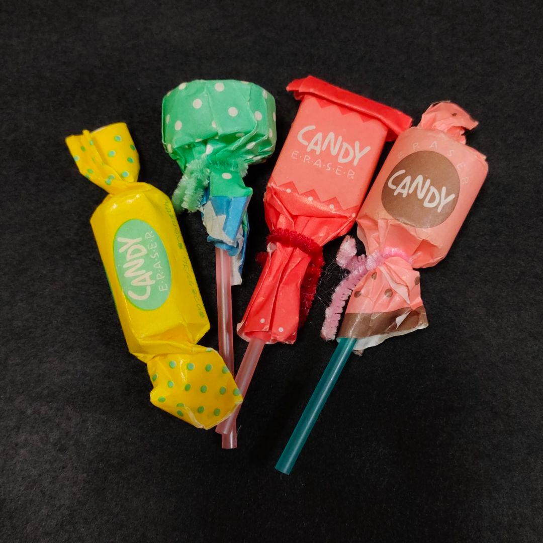 □ 昭和レトロ キャンディ型消しゴム 4個セット □