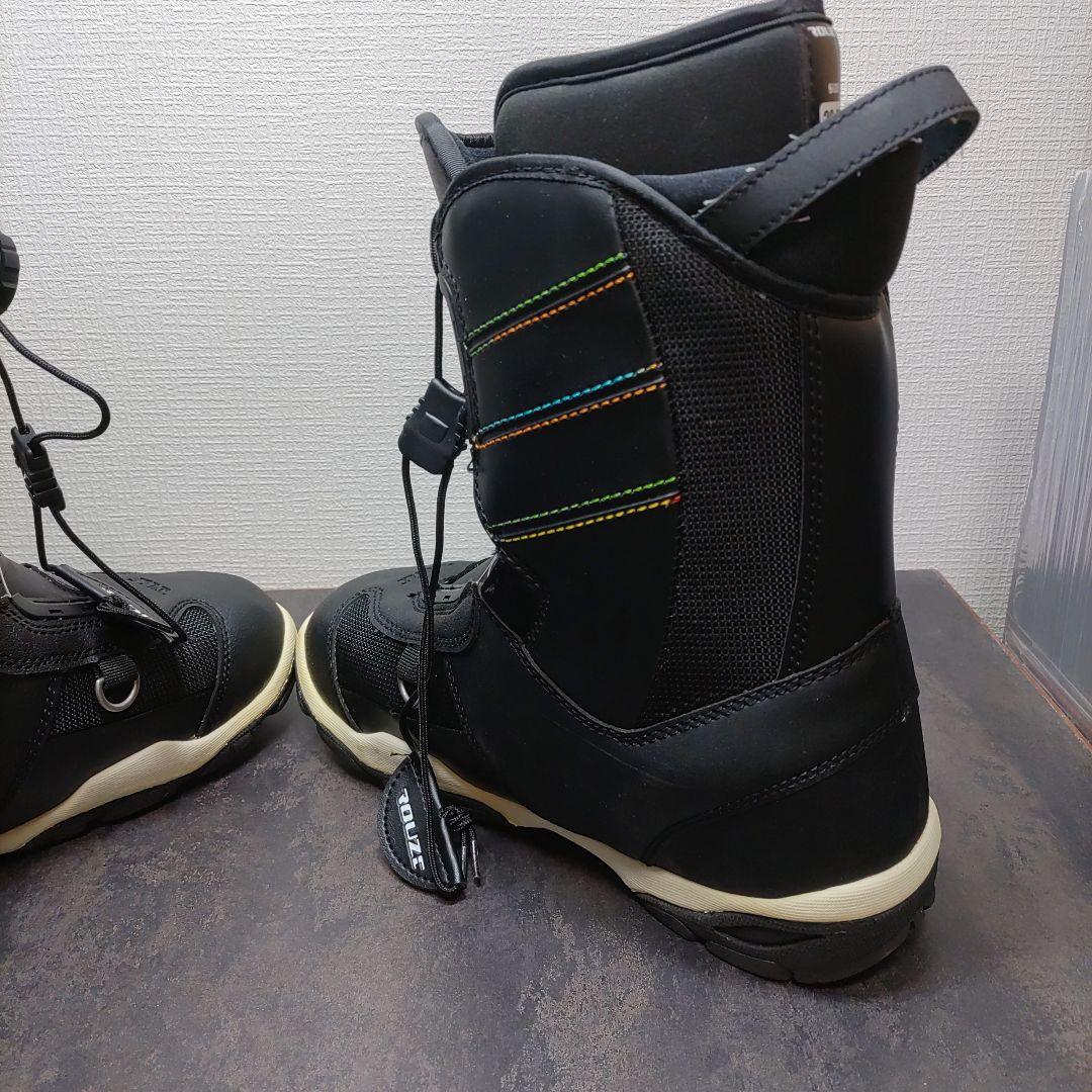 美品　スノーボードブーツ 26.5cm ROUZE ブラック/レインボーライン