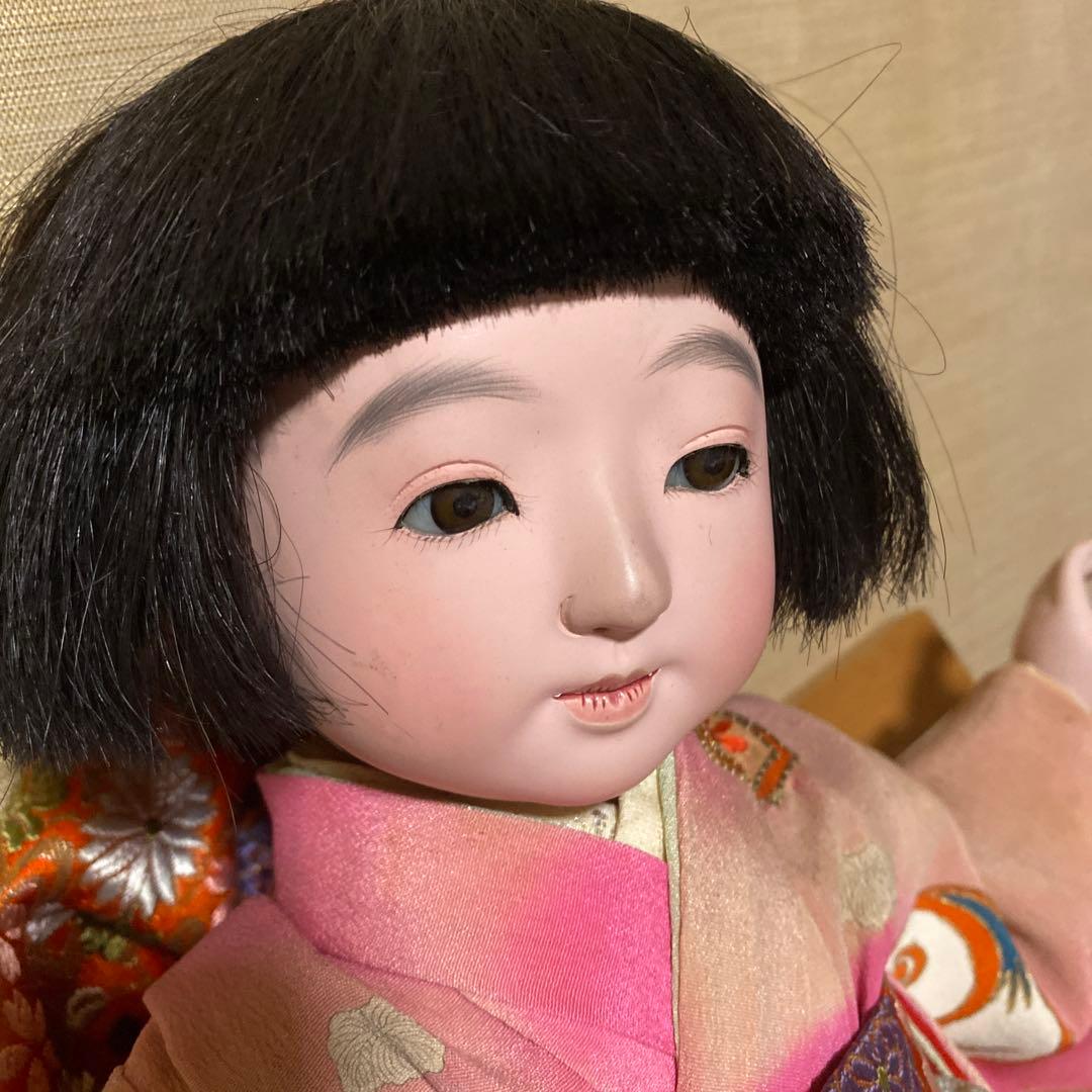 市松人形　希少　☆ほまれ人形☆　自由人形　４５ｃｍ　まつげ みつおれ　樫村瑞観？