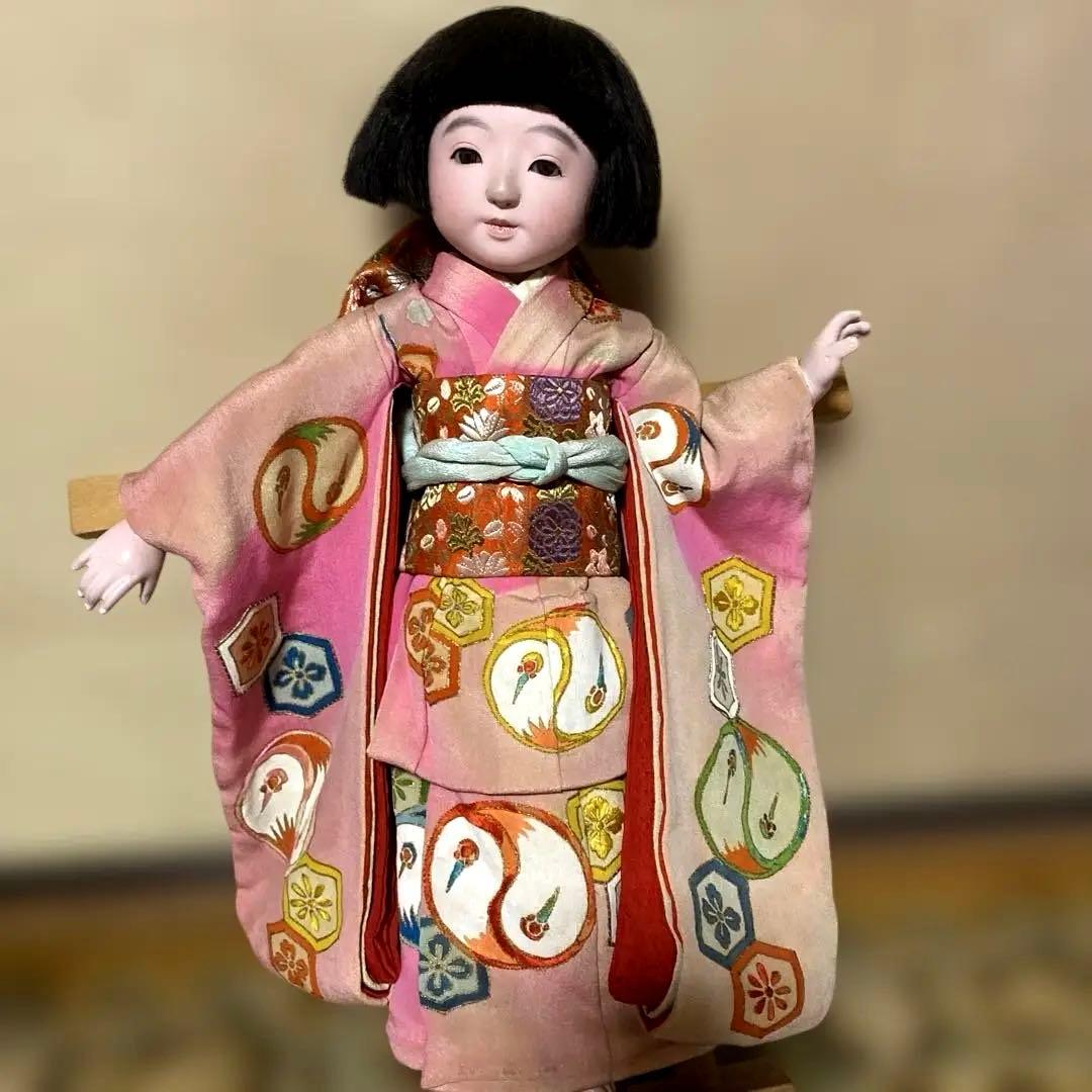 市松人形　希少　☆ほまれ人形☆　自由人形　４５ｃｍ　まつげ みつおれ　樫村瑞観？