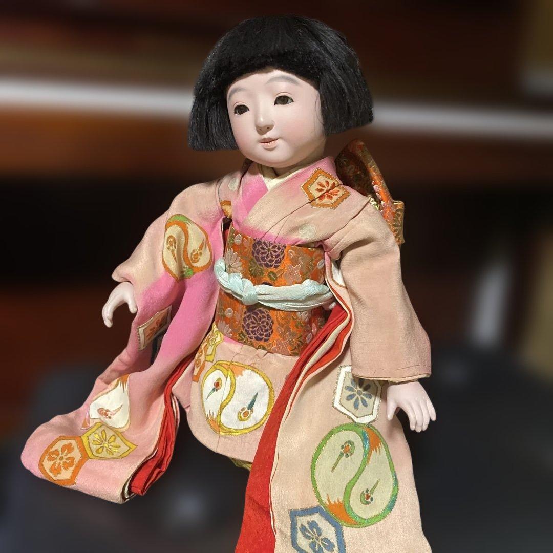 市松人形　希少　☆ほまれ人形☆　自由人形　４５ｃｍ　まつげ みつおれ　樫村瑞観？