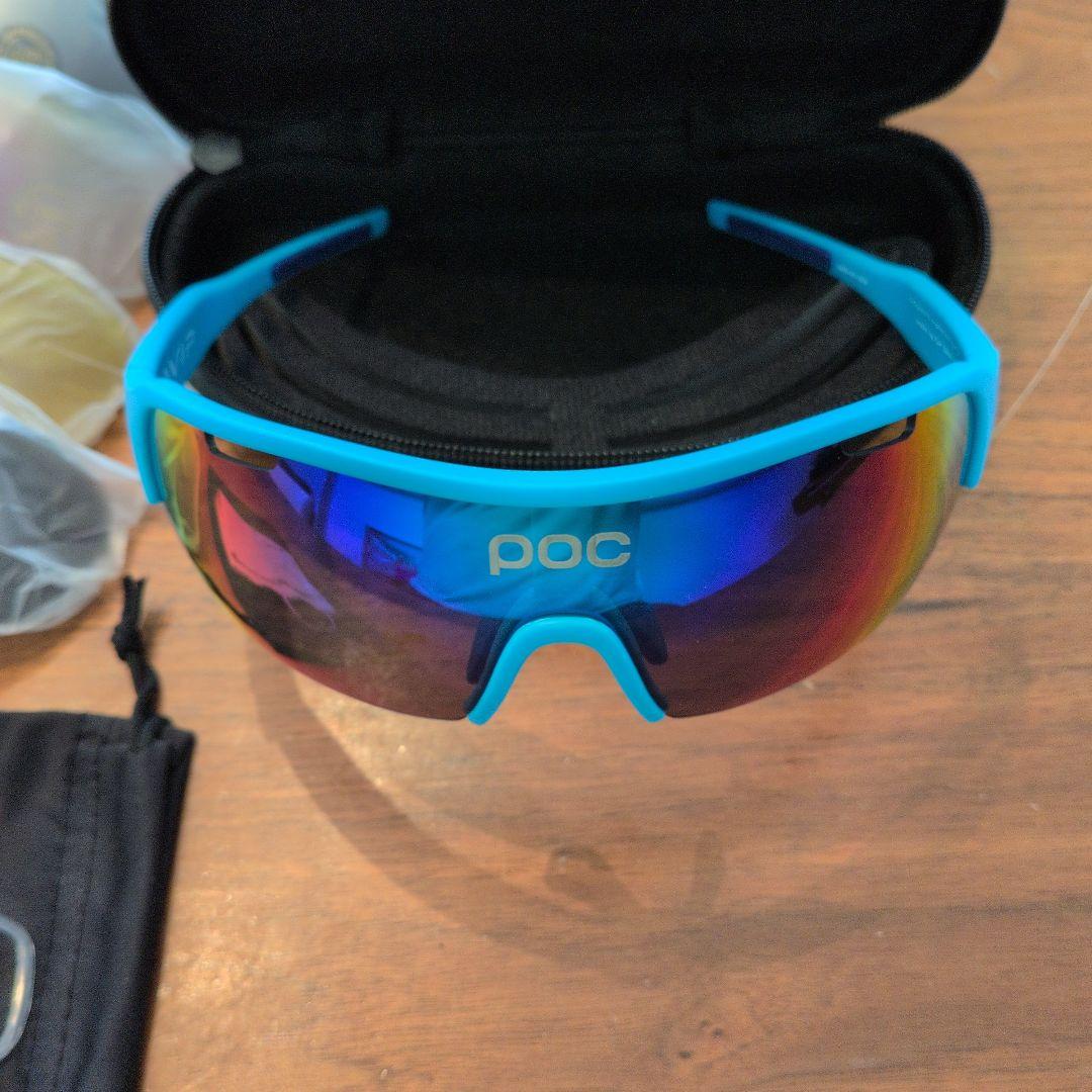 POC フレーム無しサングラス 交換レンズ4枚付き ブルー