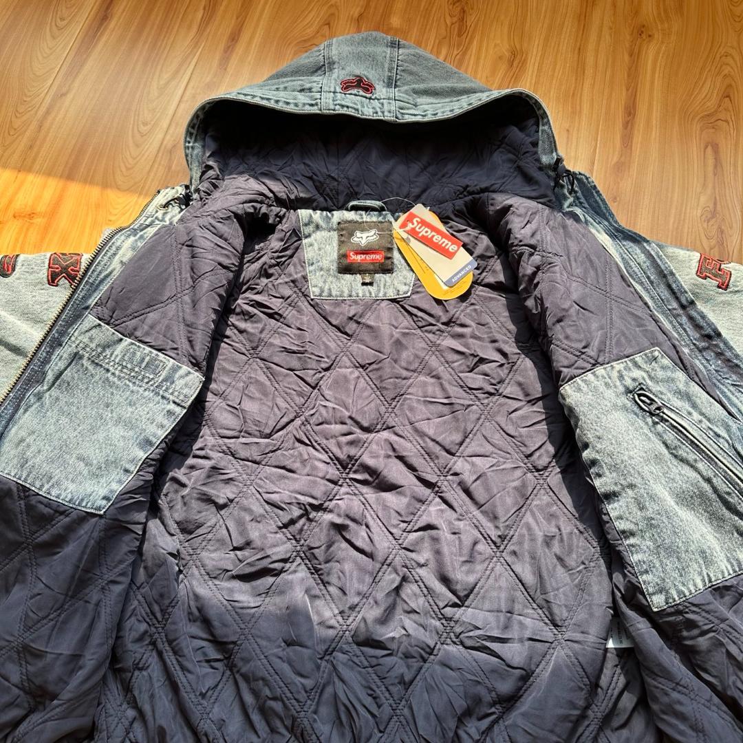 SUPREME デニムジャケット フード付き