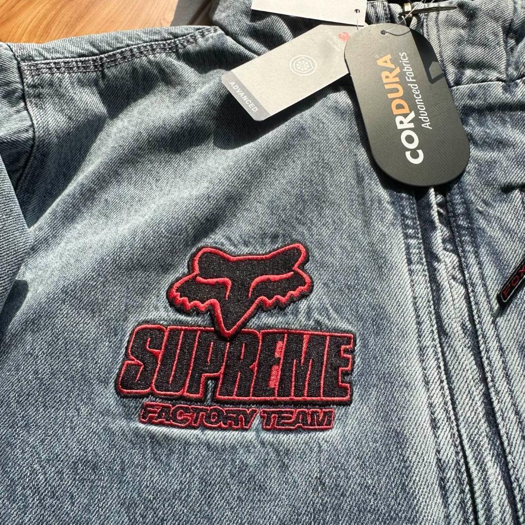 SUPREME デニムジャケット フード付き
