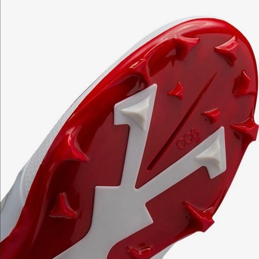 ナイキ 29 アルファメナス プロ アメフト スパイク シューズ 靴 白 赤