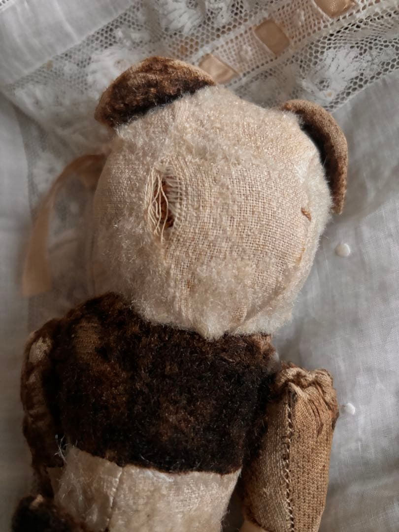 パンダベア　可愛いボロベアくん　アンティークベア　ヴィンテージベア