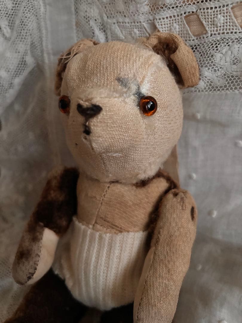 パンダベア　可愛いボロベアくん　アンティークベア　ヴィンテージベア