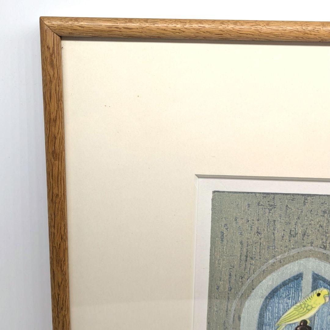 池田修三 木版画 「赤いチョッキの子」1985年 限定300部 秋田県象潟出身