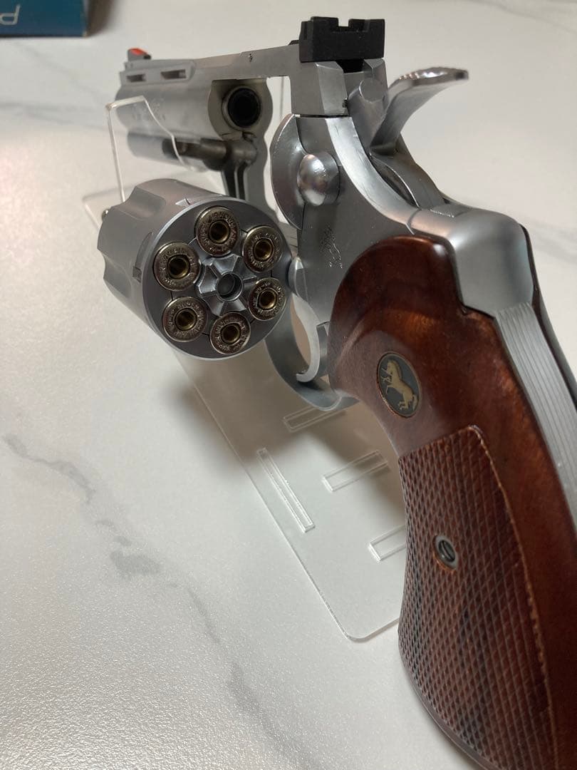 コクサイ コルトパイソン ガスリボルバー 357マグナム 4インチ シルバー