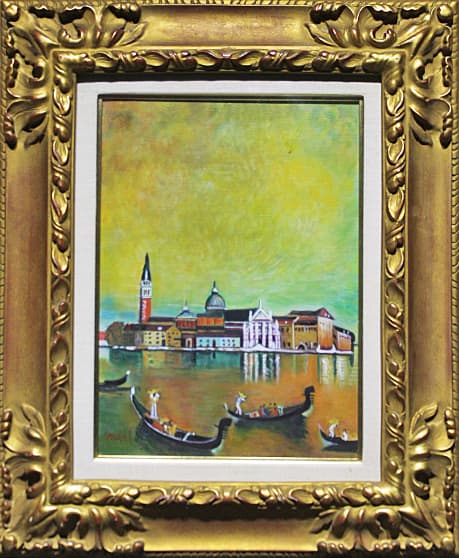 斎藤安大【ベニスの夕映え】 油彩 4号