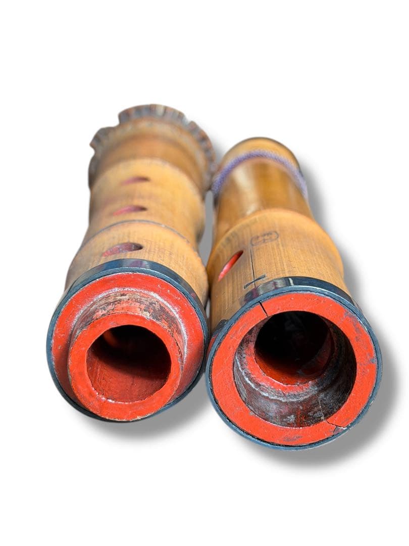 #尺八 一尺八寸管 在銘 5孔 2分割 和楽器 竹製　P-21