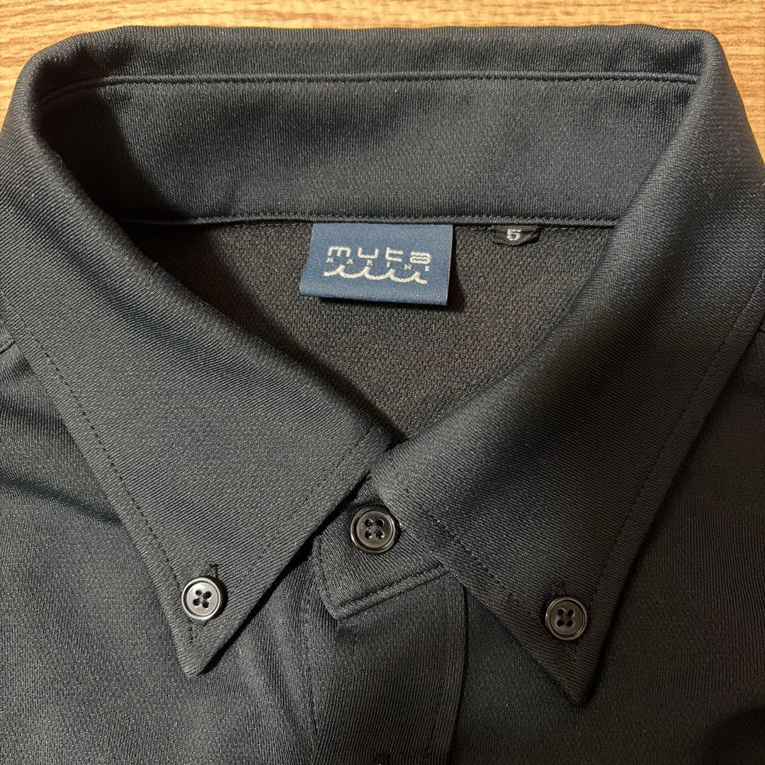 【美品】MUTA MARINE Mサイズ ブラック ポロシャツ