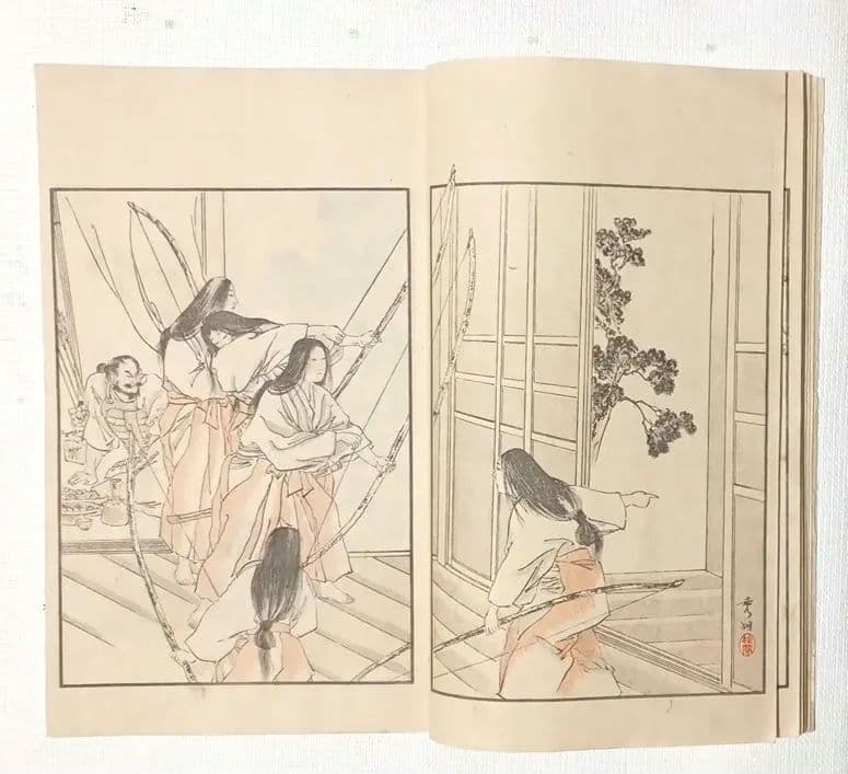 版画本日本歴史画報第一號三色刷り 、編輯者松本楓湖明治24年12月 大倉書店出版