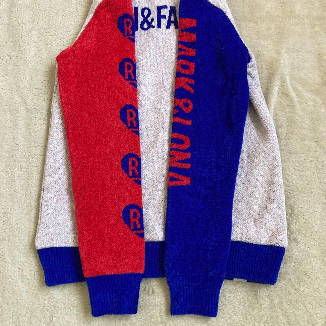 極美品 マークアンドロナ 近年 防風 裏地付 セーター スニード 配色切替ニット