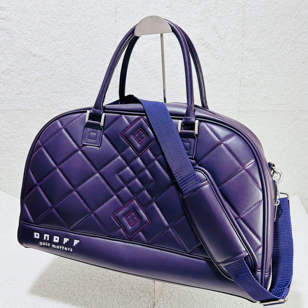 美品　ONOFF オノフ ゴルフ ボストンバッグ シューズ収納ポケット付き