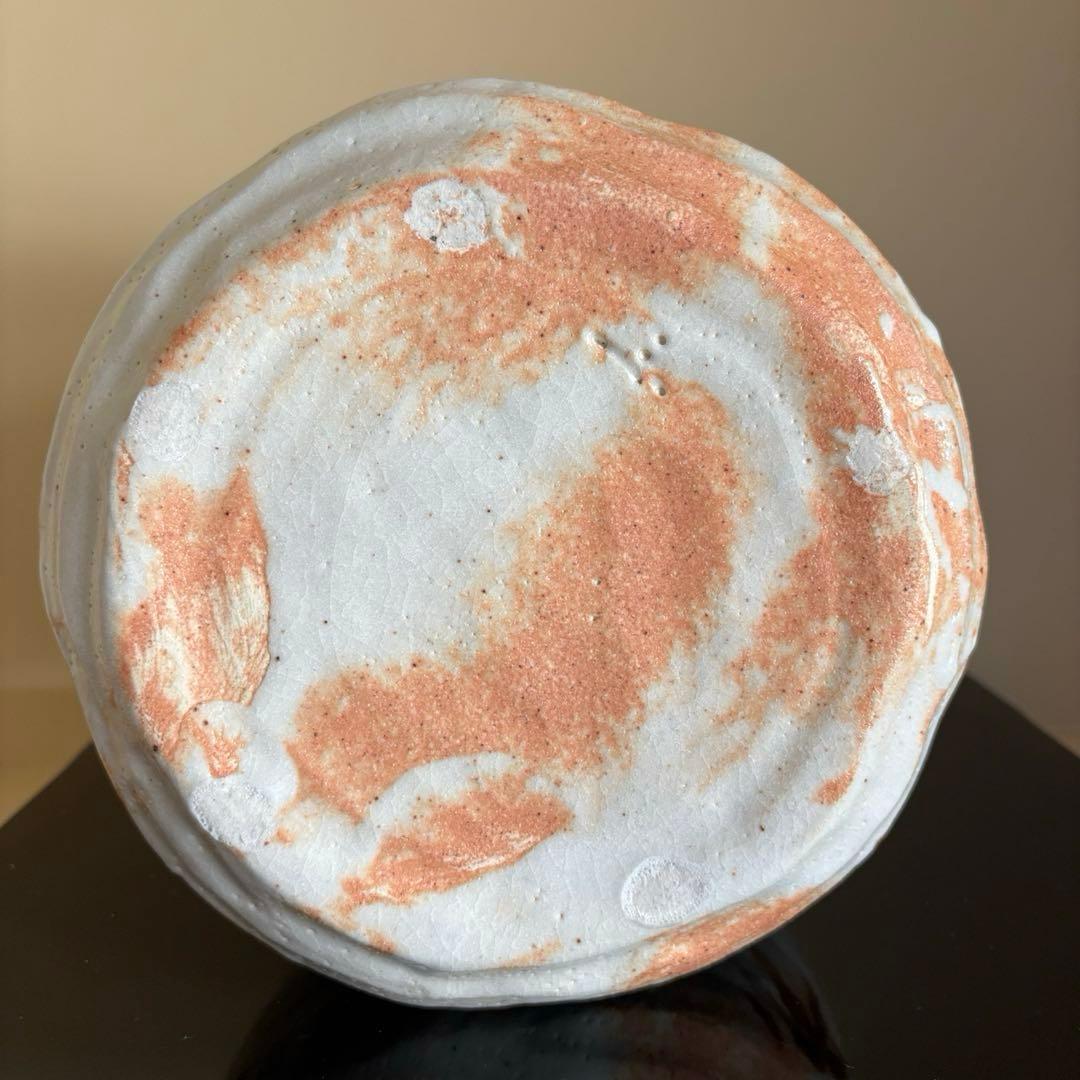 茶道具 志野 水指 山十窯 加藤光右衛門 共箱・共布・栞付き