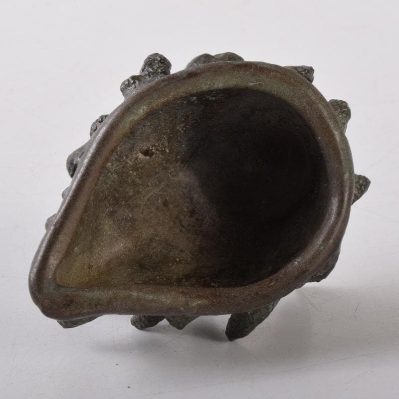 茶道具　古銅　栄螺形　蓋置　時代箱　V　7235
