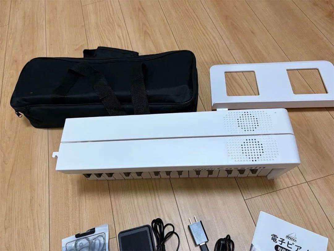 costain 61鍵 折りたたみ式ホワイト電子ピアノ