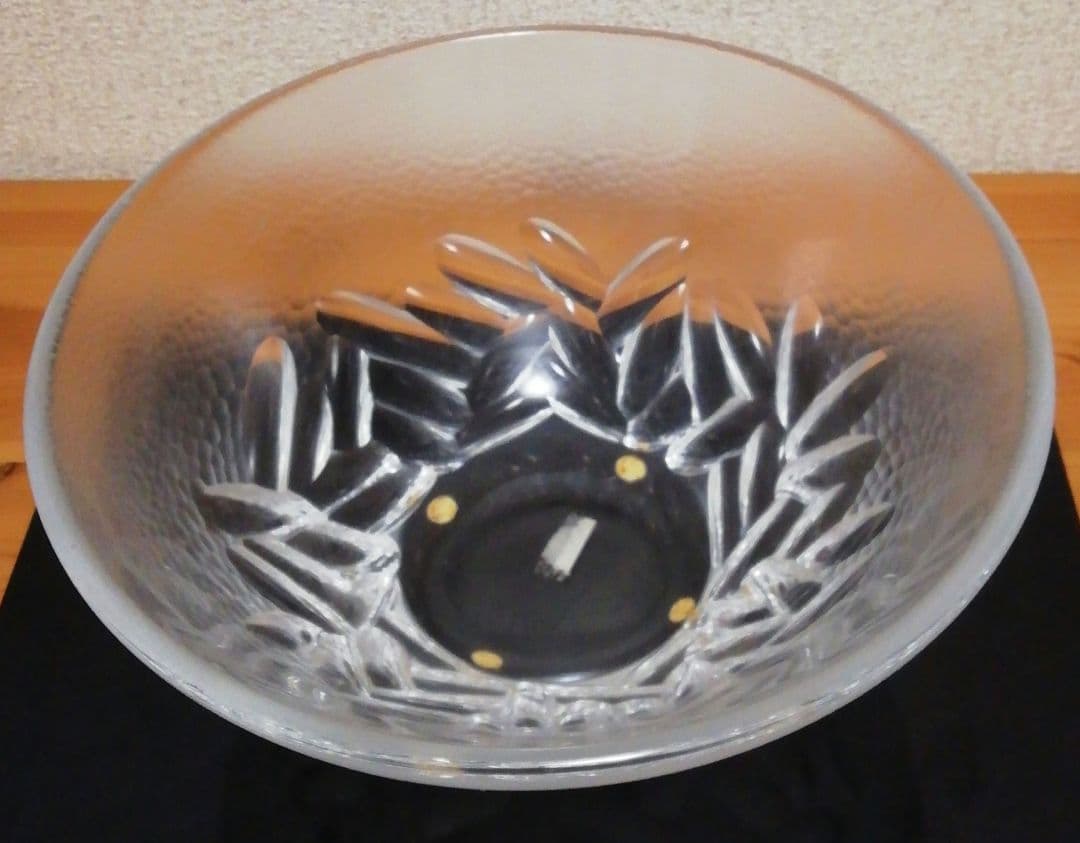 佐々文夫作　HOYA　クリスタル　ガラス　水指　共箱　茶道具