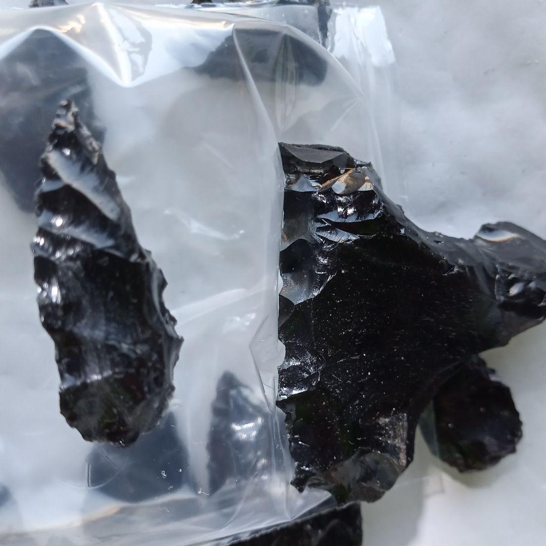 がちがち 石器 模写 269 スクレーパー 石槍 黒曜石　サンプル