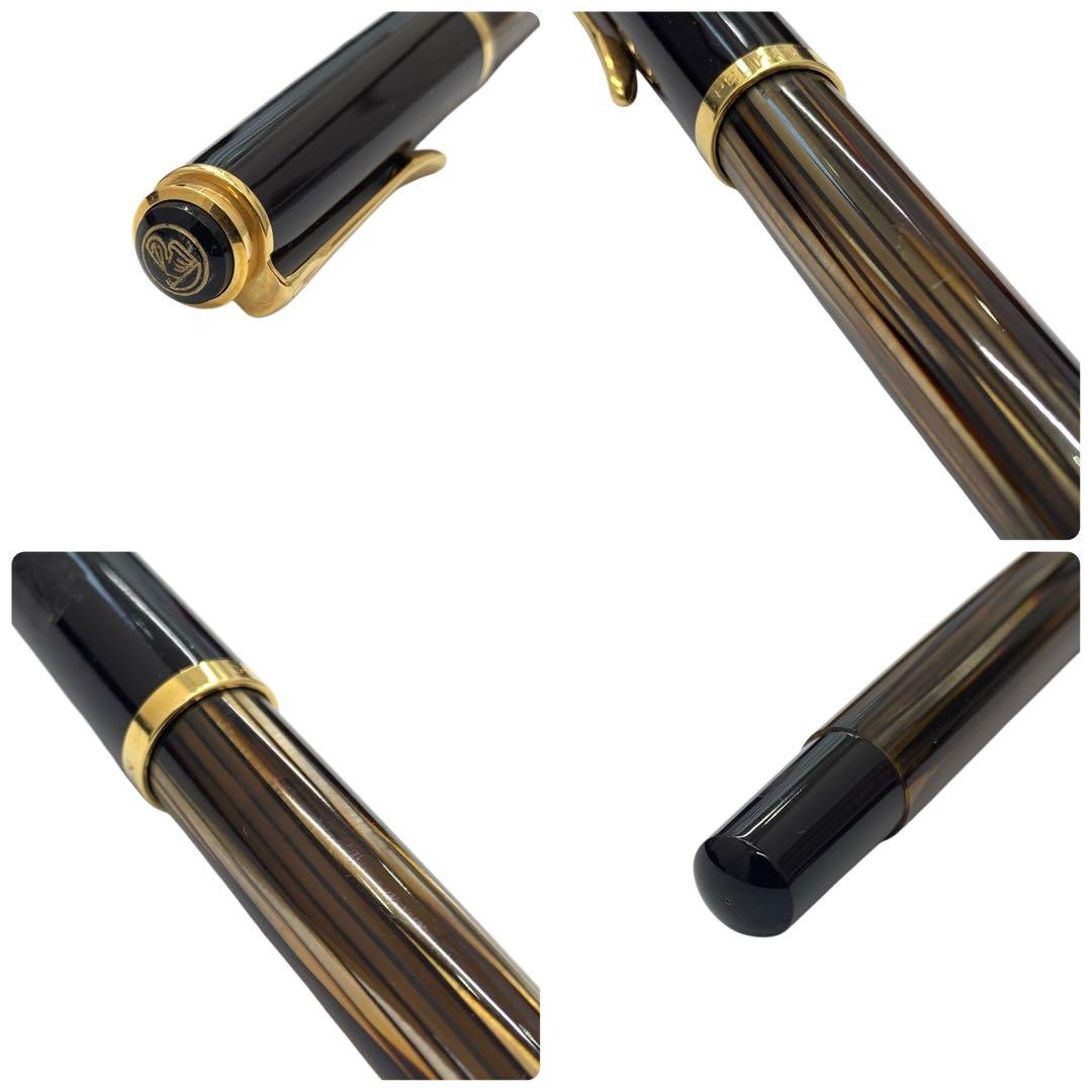 ペリカン スーベレーン M400 14C 585 ペン先 茶縞 万年筆