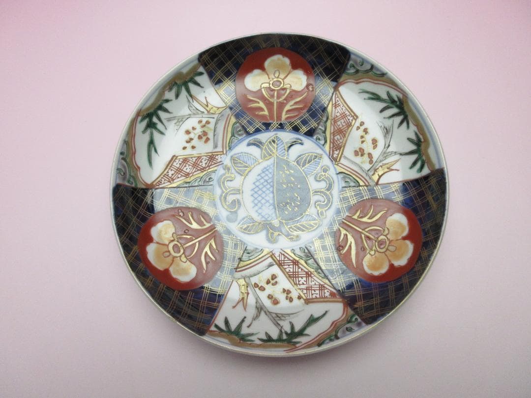 アンティーク古伊万里 中皿 桃紋 5枚 MOR 70627