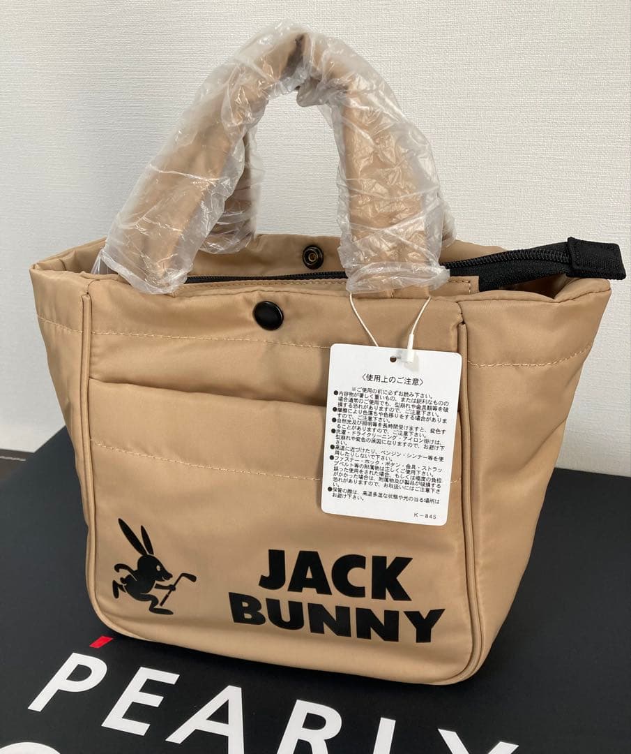新品 パーリーゲイツ ジャックバニー カートバッグ ベージュ 男女兼用モデル